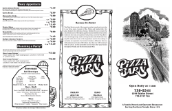 Planning a Party? Open Daily at 11am Tasty Appetizers