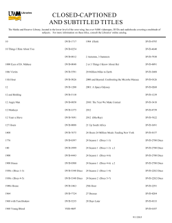 closed-captioned and subtitled titles