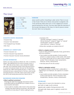 The Giver - Learning Ally