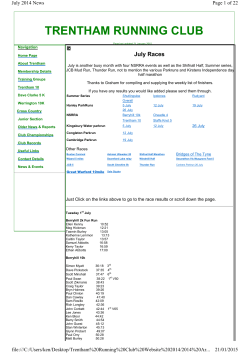 July - Trentham Running Club