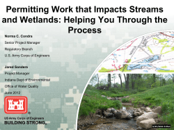 Permitting Work that Impacts Streams and Wetlands: Helping You