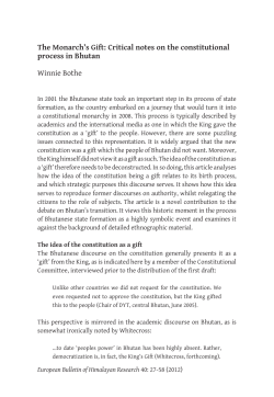 The Monarch`s Gift: Critical notes on the constitutional process in