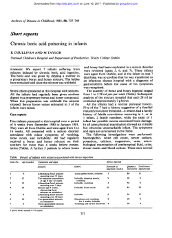 Chronic boric acid poisoning in infants