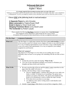 To Kill a Mockingbird