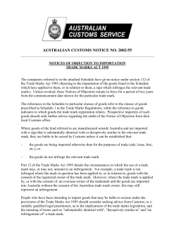 AUSTRALIAN CUSTOMS NOTICE NO. 2002/55