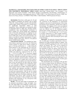 ELEMENTAL AND ISOTOPIC FRACTIONATION OF NOBLE GASES