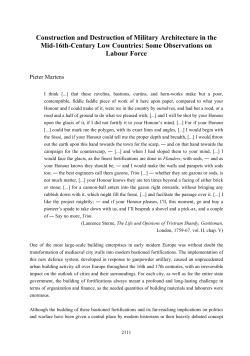 Construction and Destruction of Military Architecture in the mid