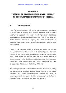chapter 2 theories of decision-making with respect to globalization