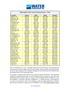 Equivalent Full Load Cooling Hours / Year