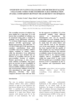 overview on native cellulose and microcrystalline