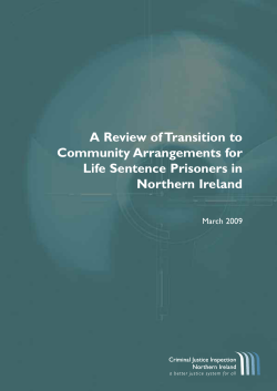 Life Sentence Prisoners in Northern Ireland - 23 April 2009