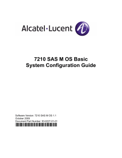 7210 SAS M OS Basic System Configuration Guide - Alcatel