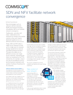 SDN and NFV facilitate network convergence