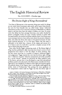The Divine Right of Kings Reconsidered