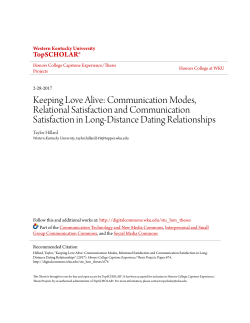 Keeping Love Alive: Communication Modes - TopSCHOLAR