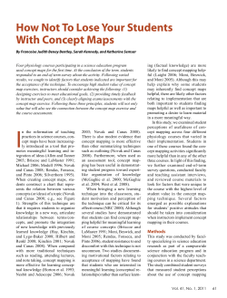 How Not To Lose Your Students With Concept Maps