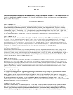 2014-2015 Montserrat Seminar Descriptions