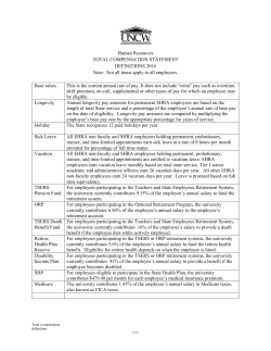 Total Compensation Statement, Definitions