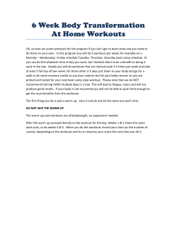 6 Week Body Transformation At Home Workouts