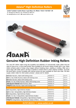 Genuine High Definition Rubber Inking Rollers