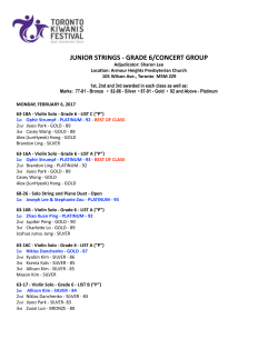 JUNIOR STRINGS - GRADE 6/CONCERT GROUP