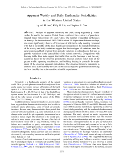 Apparent Weekly and Daily Earthquake Periodicities in the Western