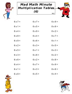 Mad Math Minute Multiplication Tables (6)