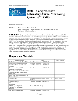 Comprehensive Laboratory Animal Monitoring System (CLAMS)