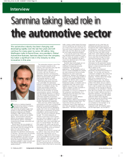 Sanmina Taking a Lead Role in the Automotive Sector