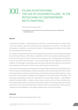 iN THE RETOUCHiNG OF CONTEMPORARY MATTE PAiNTiNGS