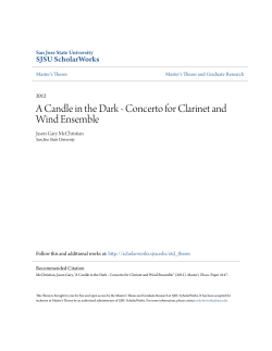 A Candle in the Dark - Concerto for Clarinet and Wind Ensemble