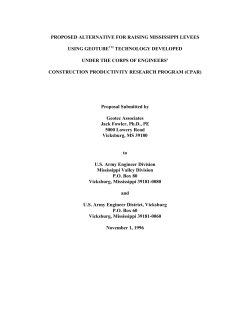 Proposed Alternative for Raising Mississippi Levees CPAR