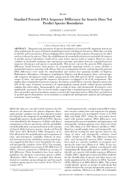 Standard Percent DNA Sequence Difference for