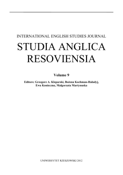 studia anglica resoviensia
