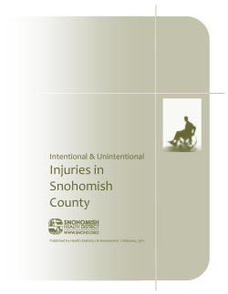 Intentional Unintentional Injuries in Snohomish County