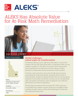 ALEKS Has Absolute Value for At