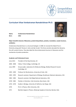 CV Venkatraman Ramakrishnan - English