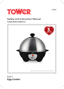 Safety and Instruction Manual 3 in 1 Egg Cooker
