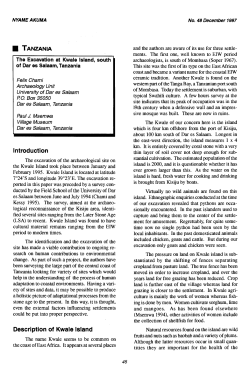 The Excavation at Kwale Island, south of Dar es Salaam, Tanzania