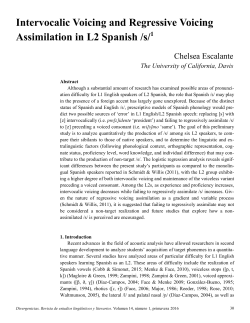 Intervocalic Voicing and Regressive Voicing