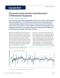 The Service Sector and the "Great Recession" -