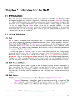 Chapter 1: Introduction to SaM