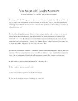 "The Scarlet Ibis" Reading Questions