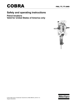 Atlas Copco Cobra TT Operator Manual