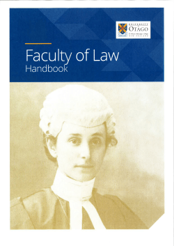 handbook 2017 - University of Otago