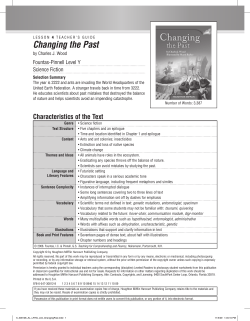 Changing the Past - Houghton Mifflin Harcourt
