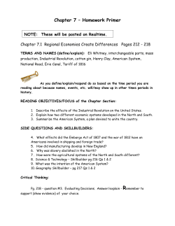 Chapter 7 &ndash; Homework Primer