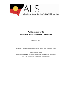 NSW ACT - NSW Law Reform Commission