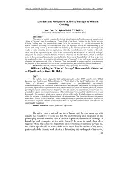 Allusions and Metaphors in Rites of Passage by William