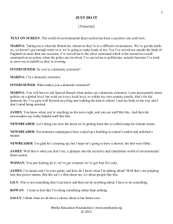 Just Do It - Transcript - Media Education Foundation